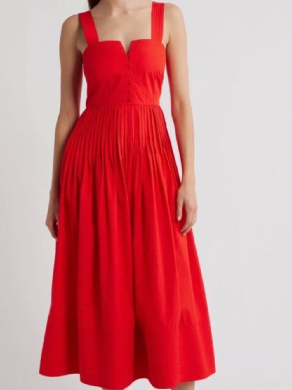 The Great The Day Break Midi Dress Size in red